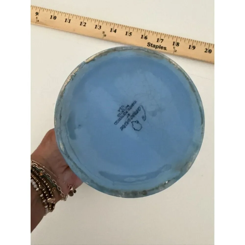 Vintage Cameoware blue pitcher 6